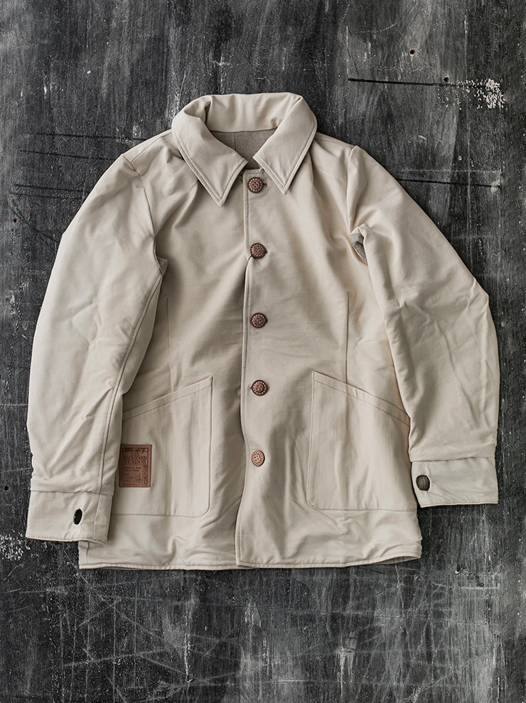 THE BACKWARD VENDOR<br>UNISEX リバーシブルヒーロージャケット / CREAM & LINEN