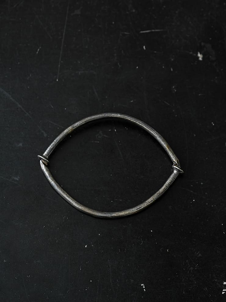 GUIDI<br> Silver spiral bracelet G-SPB2