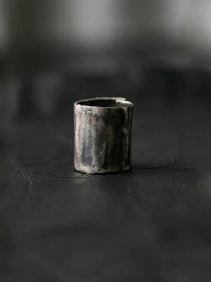UMA WANG × DETAJ<br> KEYHOLE PINK SILVER RING / OXY-DYE PINK SILVER