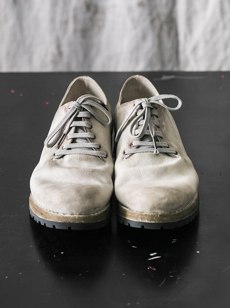 EMATYTE <br>MENS Buffalo Leather One Piece Lace Up Shoes ICE