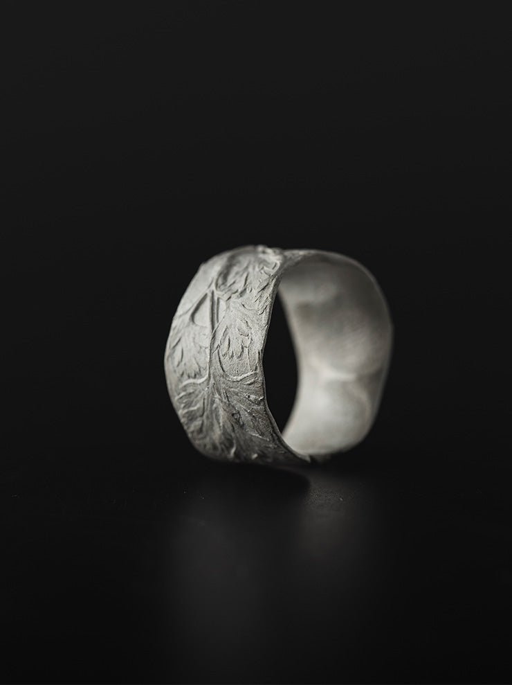 UMA WANG × DETAJ<br> HERB SILVER RING / CHERVIL / WHITE