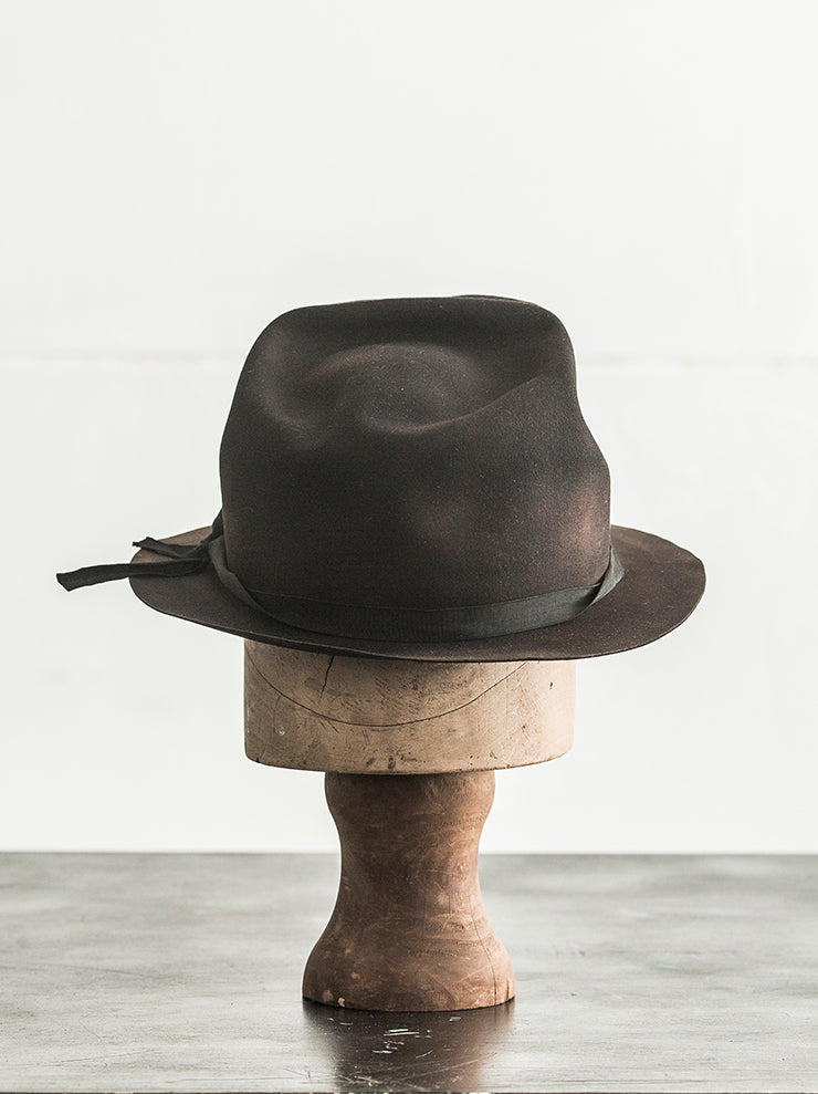 HORISAKI<br> BHDS004 Beaver Fur Felt Easy Barn Hat BLACK
