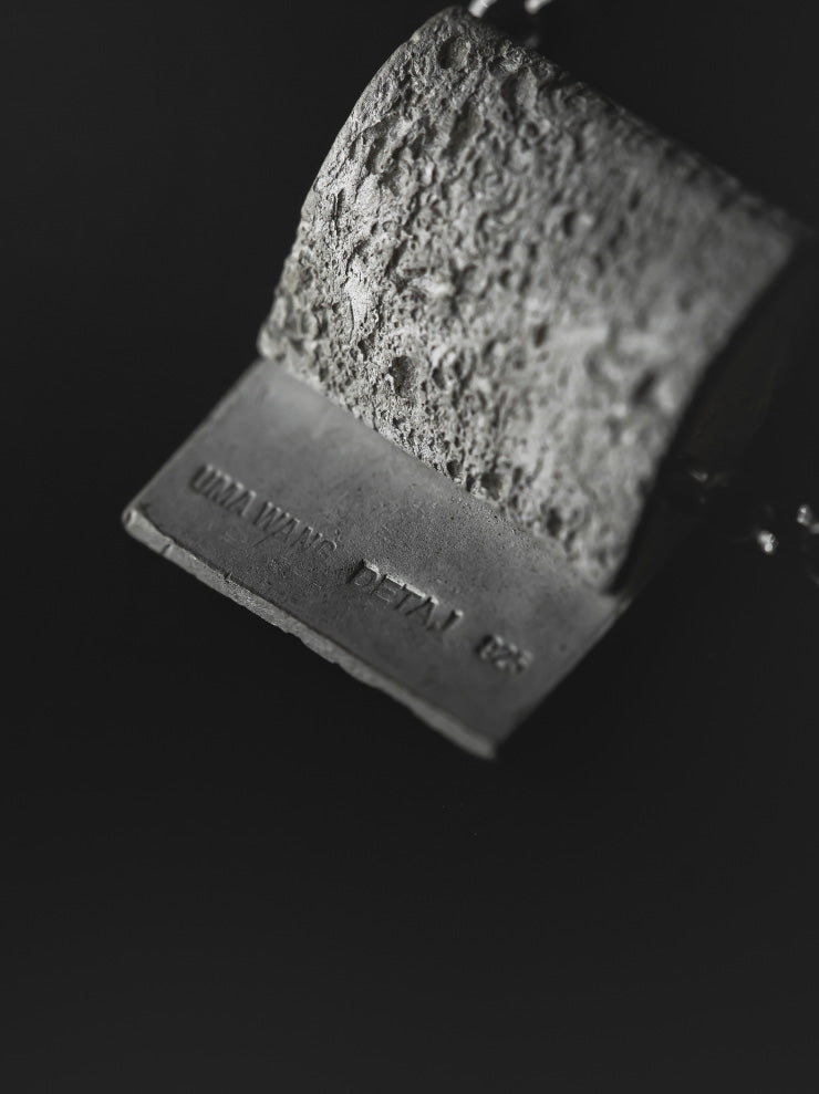 UMA WANG × DETAJ<br> CONCRETE SILVER EARRINGS / WHITE