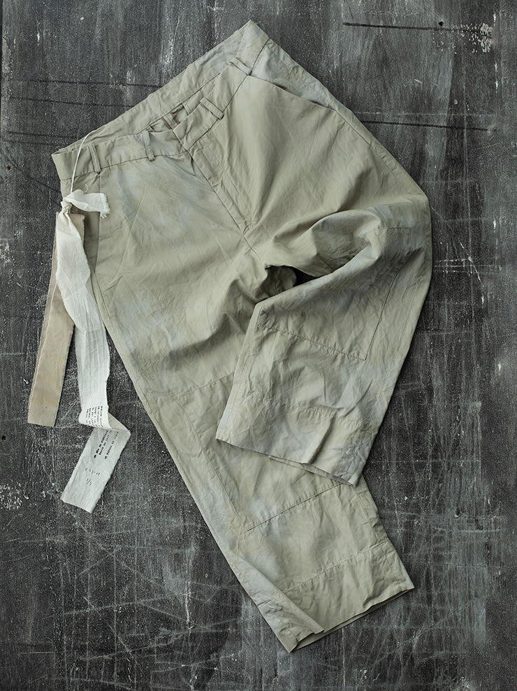 ATELIER SUPPAN<br> MENS Cotton Trousers / GRAY BEIGE TYE AND DYE