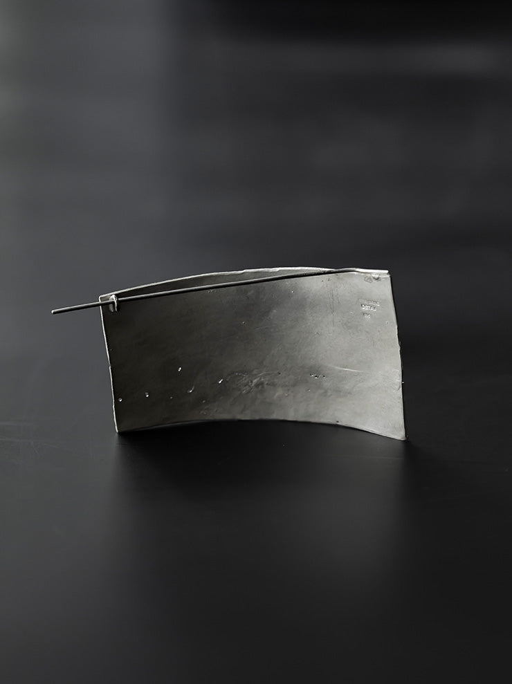 UMA WANG × DETAJ<br> CONCRETE SILVER EARRINGS / WHITE