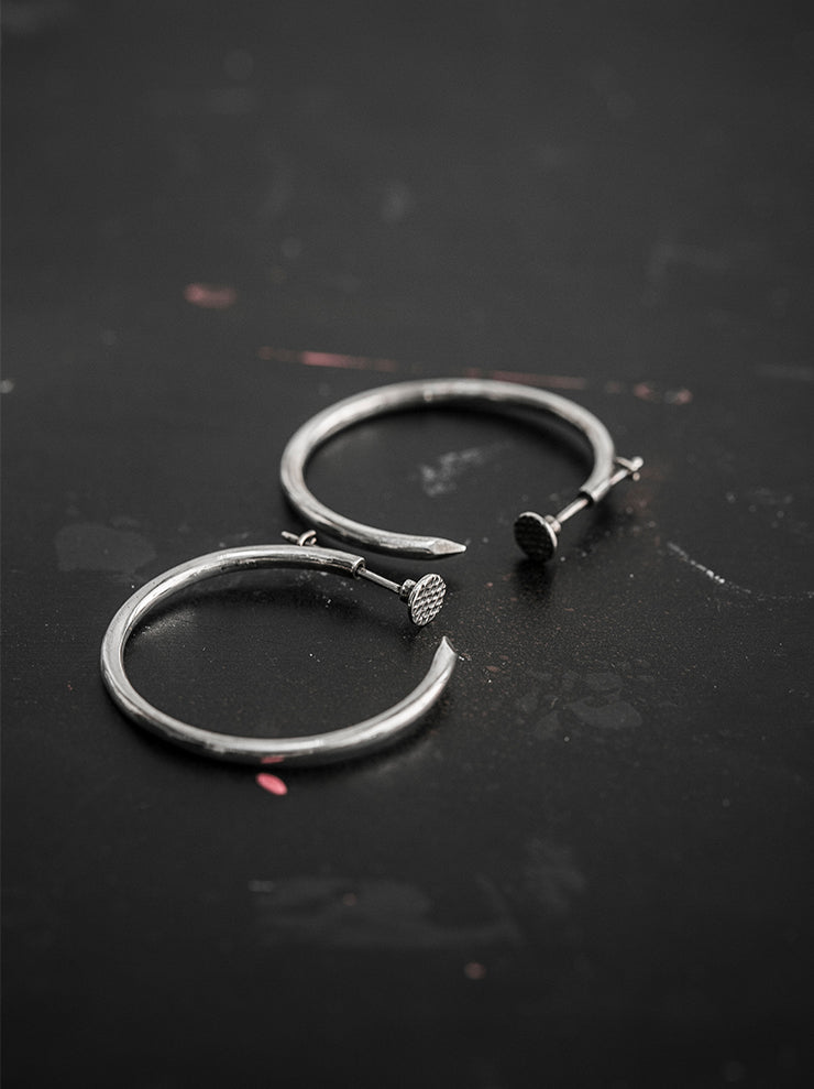 GUIDI<br> Silver circle nail piercing G-OR13 NTR