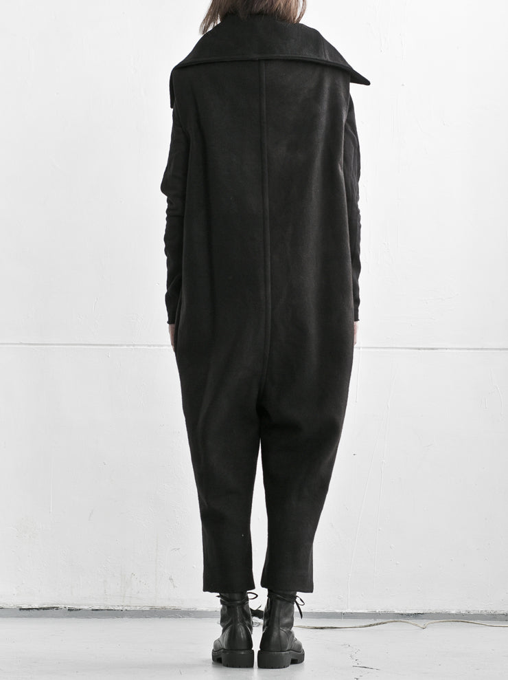 BIEK VERSTAPPEN<br> sleeveless jumpsuit / wool / GRAY