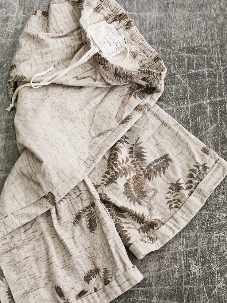 By Walid<br />ウィメンズジョエラトラウザー HAZY JUNGLE / printed canvas cotton