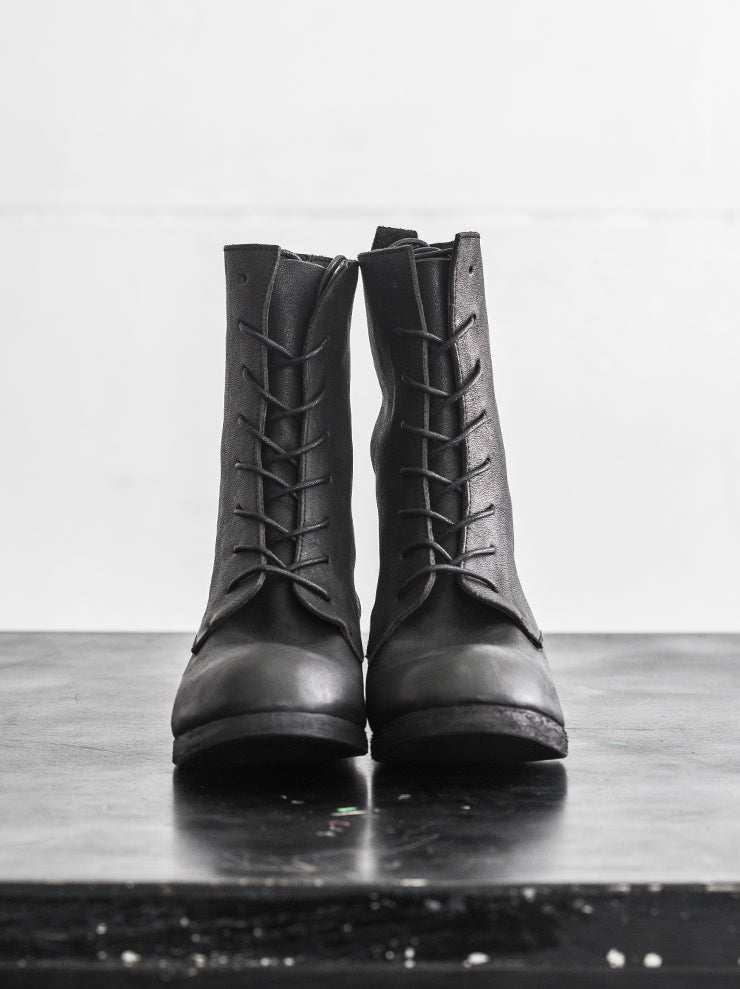 NUTSA MODEBADZE<br> Women's lace-up boots BLACK