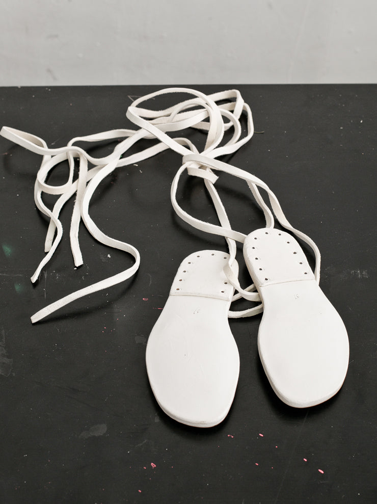 DIMISSIANOS&MILLER<br> Women's Clutter Lace Sandals WHITE