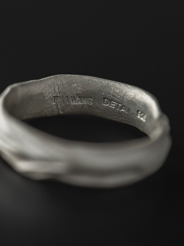 UMA WANG × DETAJ<br> HERB SILVER RING / ROSEMARY / WHITE