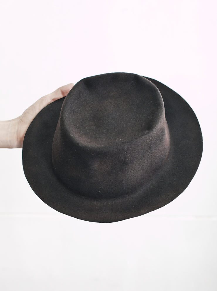 HORISAKI<br> BHJZZ005EB Beaver Fur Felt Easy Barn Hat BLACK