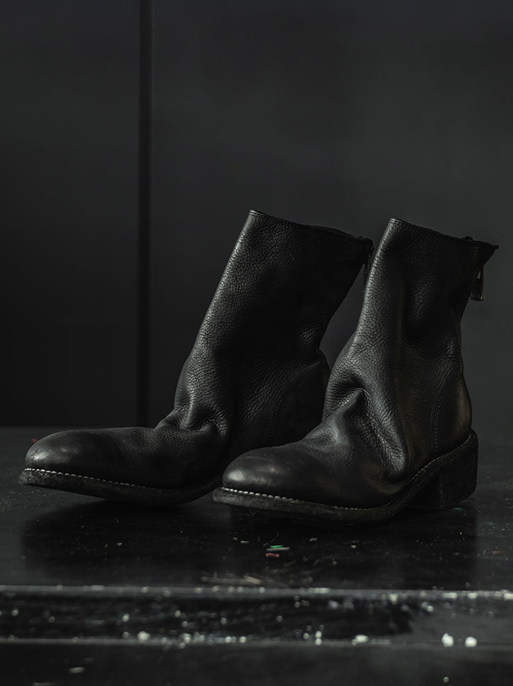 GUIDI<br>WOMENS バックジップブーツ 796 BLKT / BABY CALF FULL GRAIN