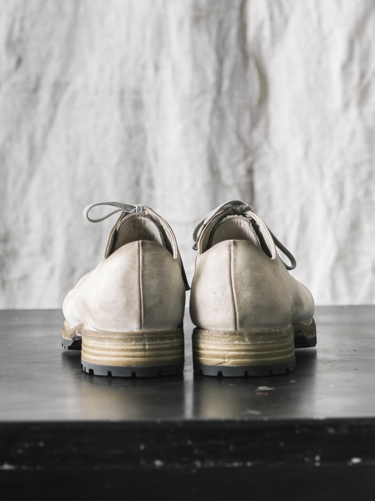 EMATYTE <br>MENS Buffalo Leather One Piece Lace Up Shoes ICE