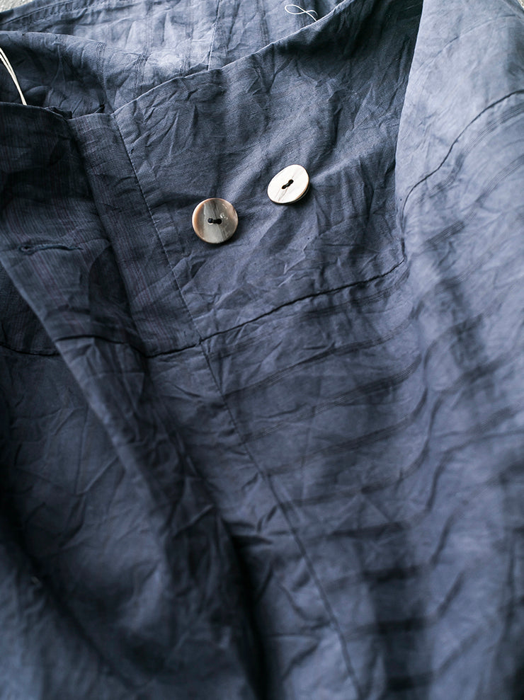 ATELIER SUPPAN <br>WOMENS mixed material button skirt