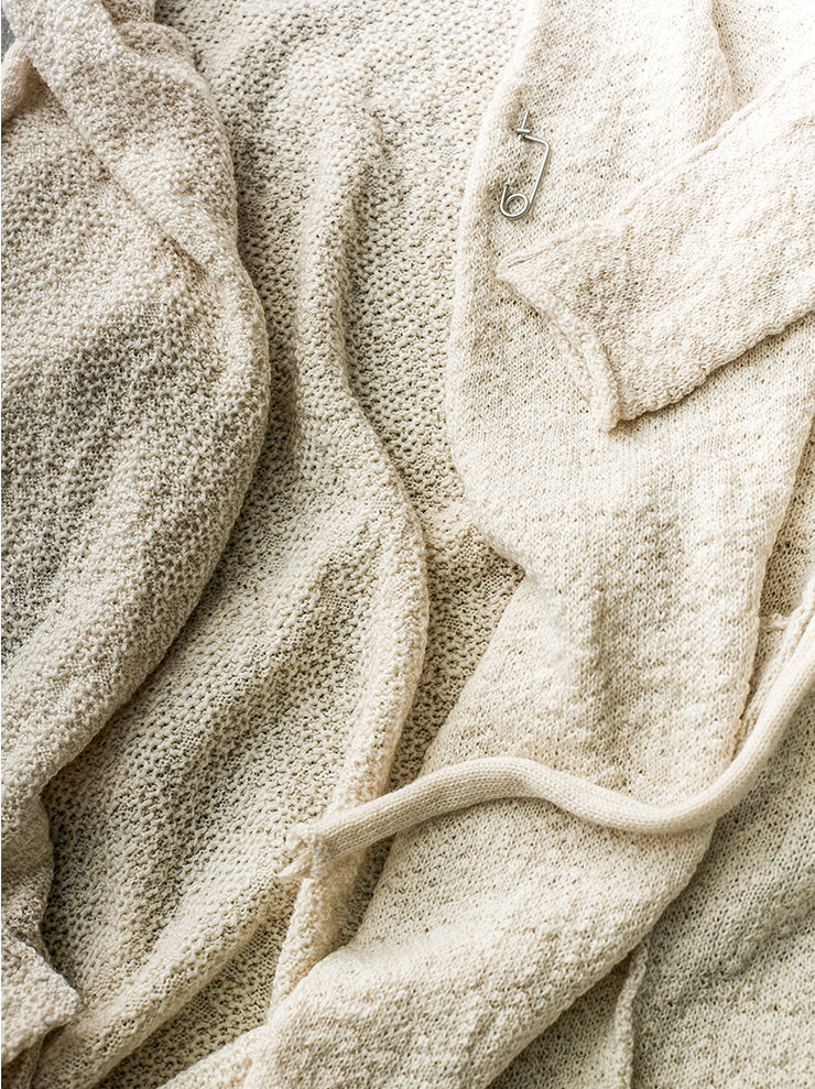 DANIEL ANDRESEN<br> belt cardigan BONE