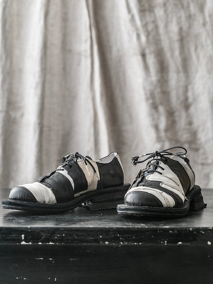 MATTHIAS WINKLER<br> MENS Antique Leather Gloves & Vintage Biker Leather Pants Shoes STRIZZI / Black & White
