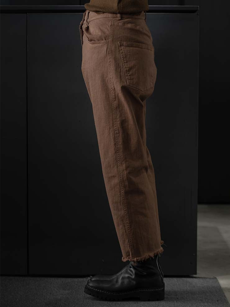 s°n / serien°umerica<br> WOMENS Classic 5 pocket denim trousers / TABACCO