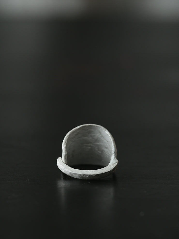 UMA WANG × DETAJ<br> LUNA SILVER RING / WHITE