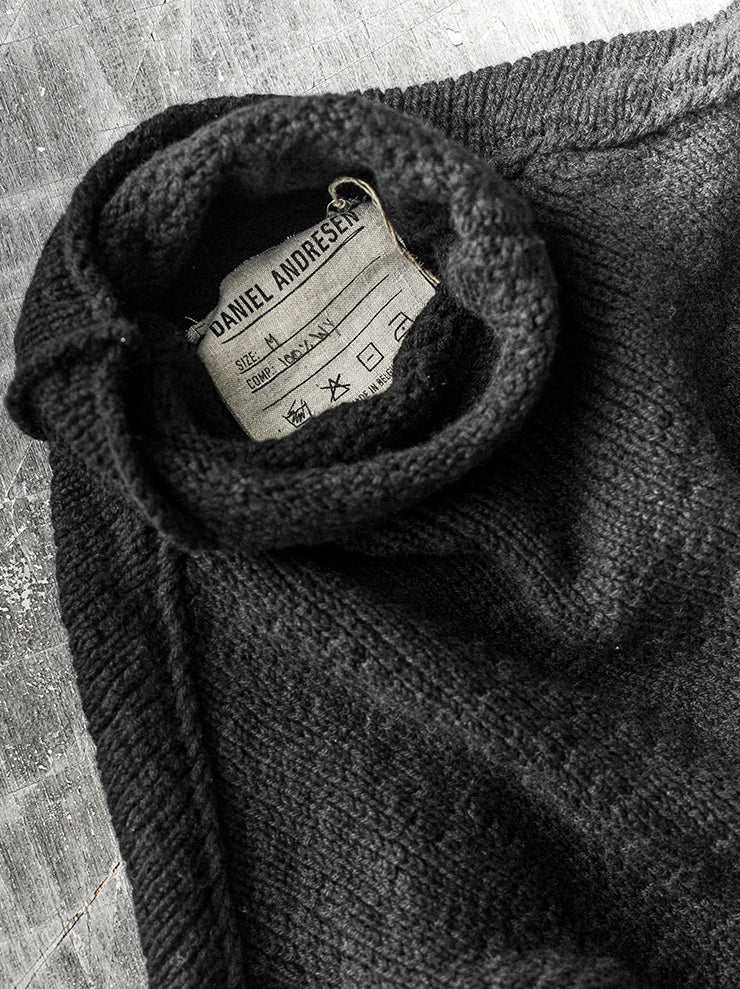 DANIEL ANDRESEN<br> Chunky turtle knit BLACK