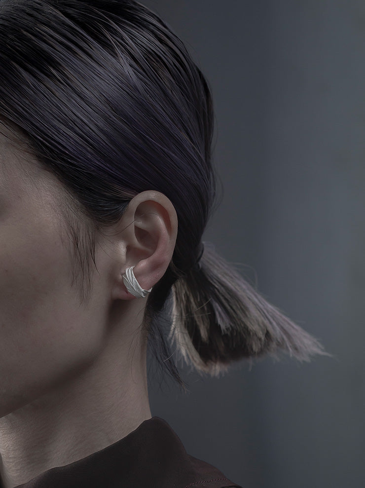 UMA WANG × DETAJ<br> HERB SILVER EAR CUFF / ROSEMARY / WHITE