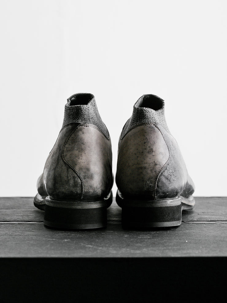 EMATYTE<br />MENS Horse Leather Culatta Side Gore Boots / GREY