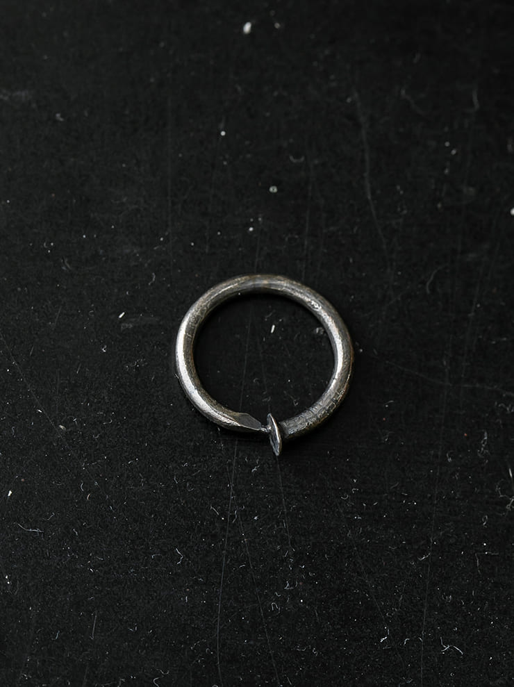 GUIDI<br> Silver spiral ring G-SPR1