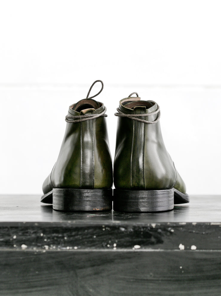 DIMISSIANOS&MILLER<br> Men's cordovan chukka boots GREEN
