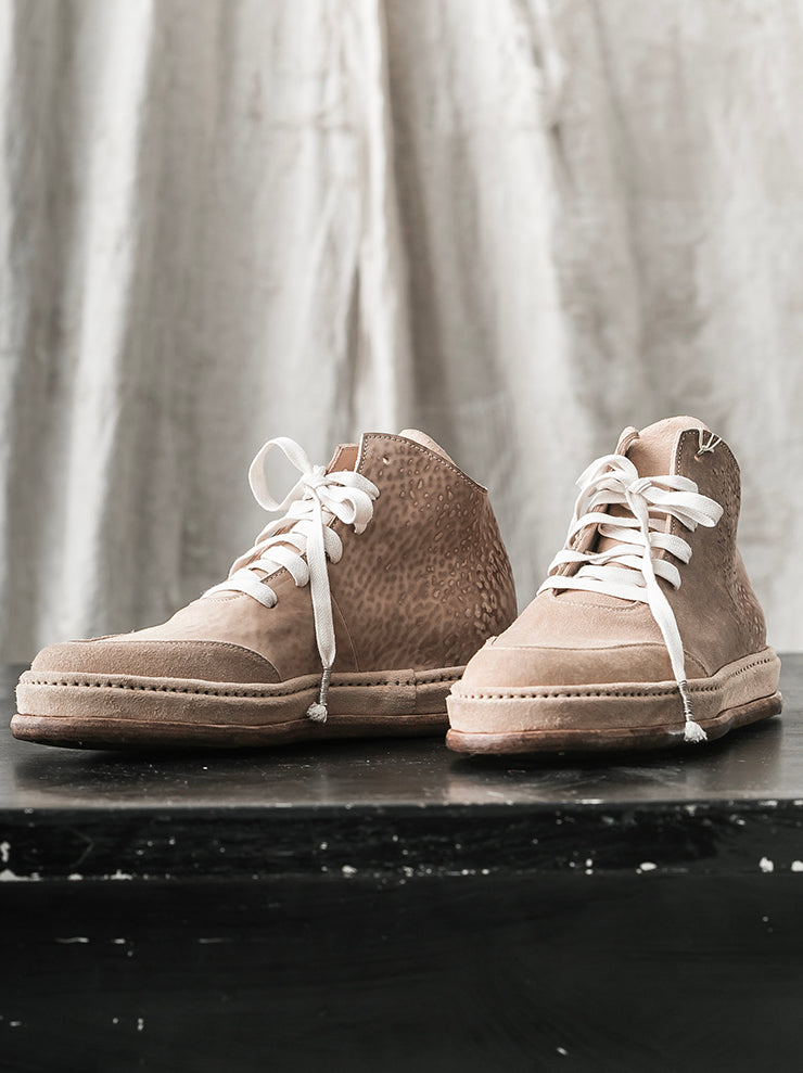 SEYE<br> MENS Classic high-cut leather shoes / NATURAL