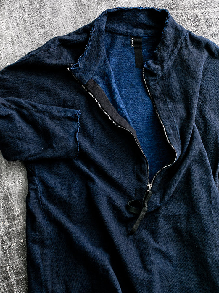 MATiAS<br> Zip polo shirt INDIA BLUE
