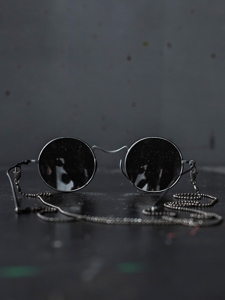 RIGARDS × UMA WANG<br/>TITANIUM フレームサングラス / ANTIQUE BLACK / RG00UW14