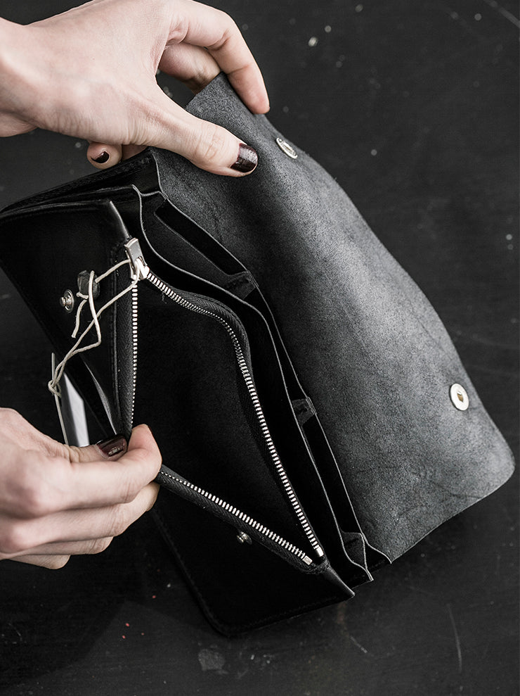 GUIDI<br> Large wallet WT03 BLKT / PRESSED KANGAROO