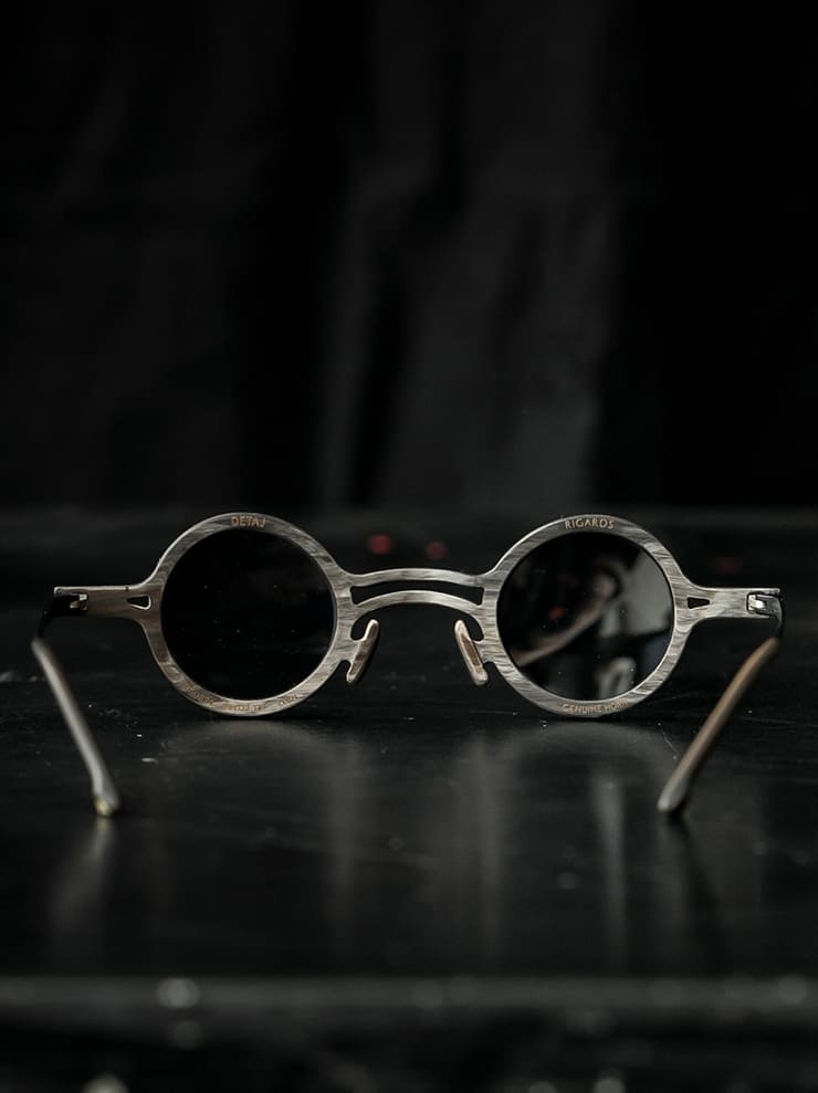 RIGARDS×DETAJ<br> GENUINE HORN & BETA TITANIUM FRAME sunglasses / MATTE POLISHED BLACK&WHITE / RG0824