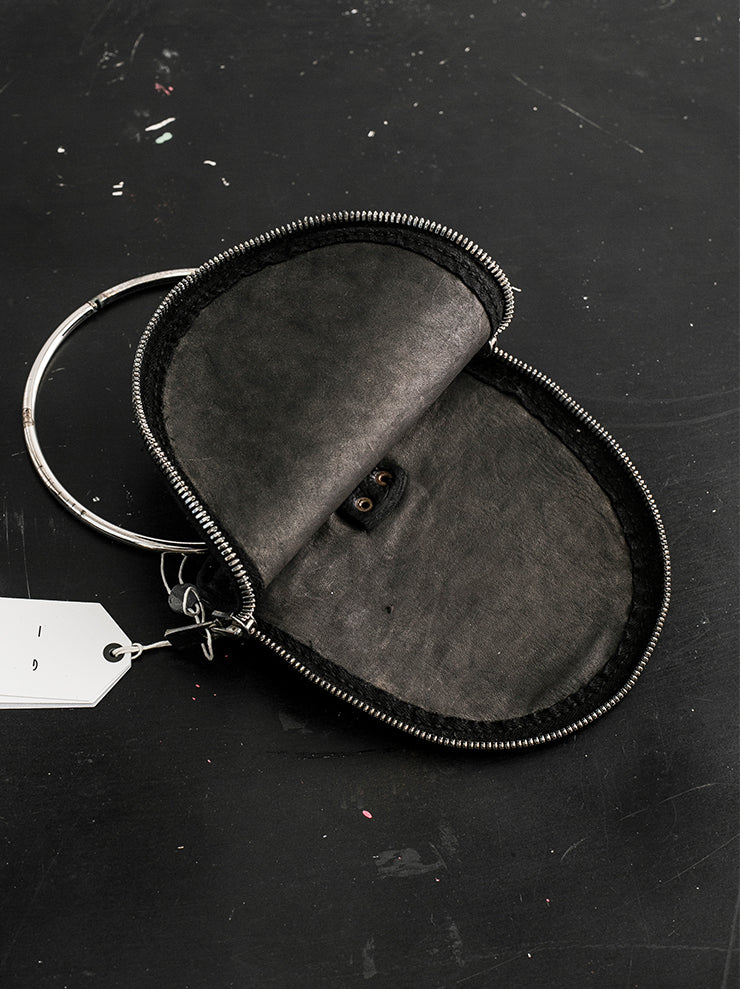 GUIDI<br> Ring handbag S06RU COATED BLACK