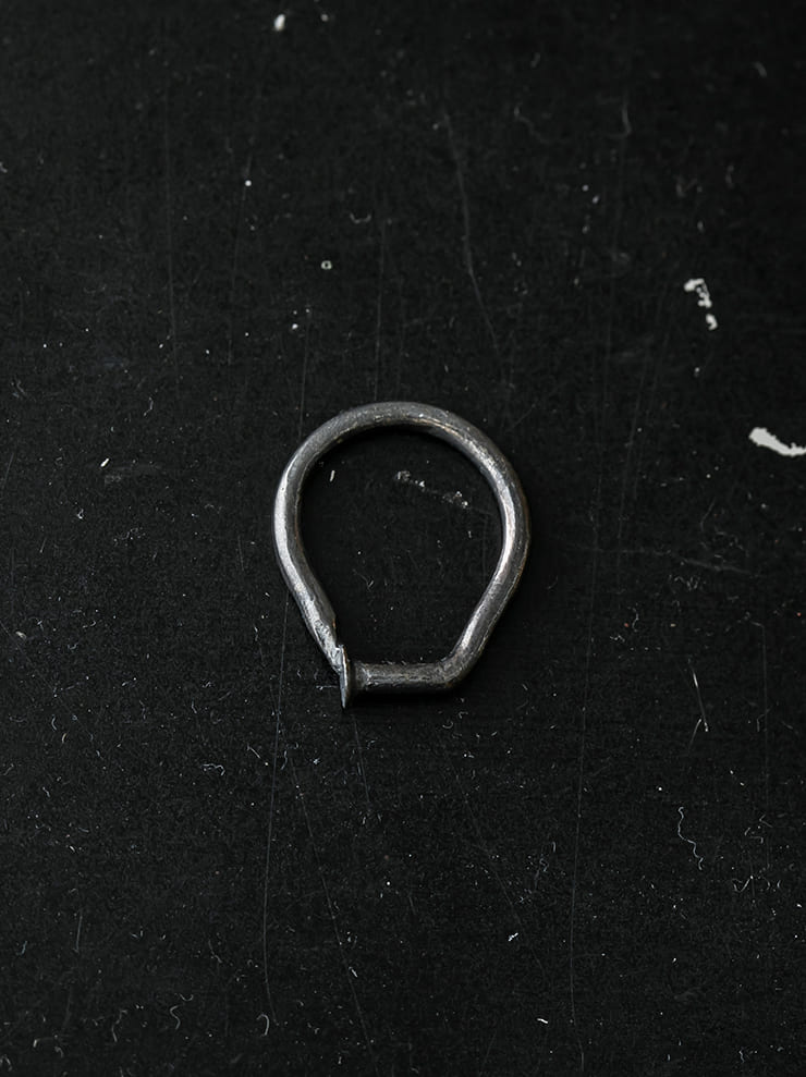 GUIDI<br> Silver spiral ring G-SPR3