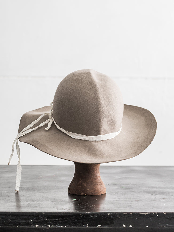 HORISAKI<br> BHKNYT00X Beaver Fur Felt Hat KALK