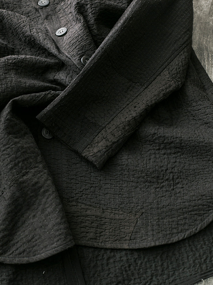 By Walid<br> Men's Mile Shirt Jacket BLACK / SIZE M