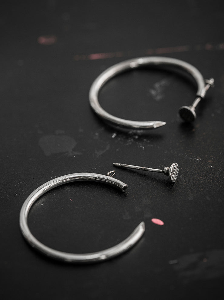 GUIDI<br> Silver circle nail piercing G-OR13 NTR