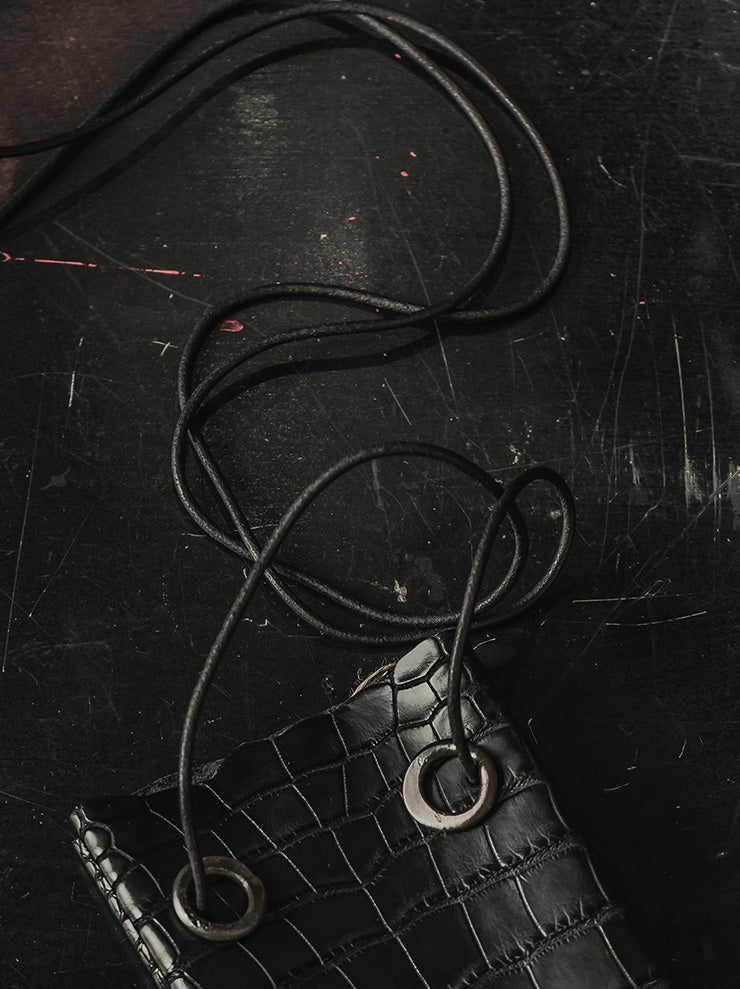 tagliovivo<br> Phone case / CROCODILE / BLACK