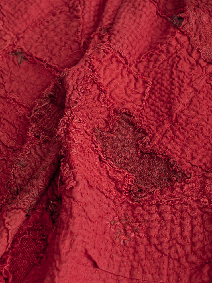 By Walid<br> Women's Daniela Trousers RED / repatch 19th century linen