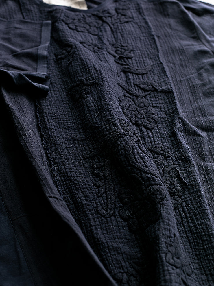 By Walid<br> Men's Tatum T-shirt INDIGO / cotton manilla emb / size L