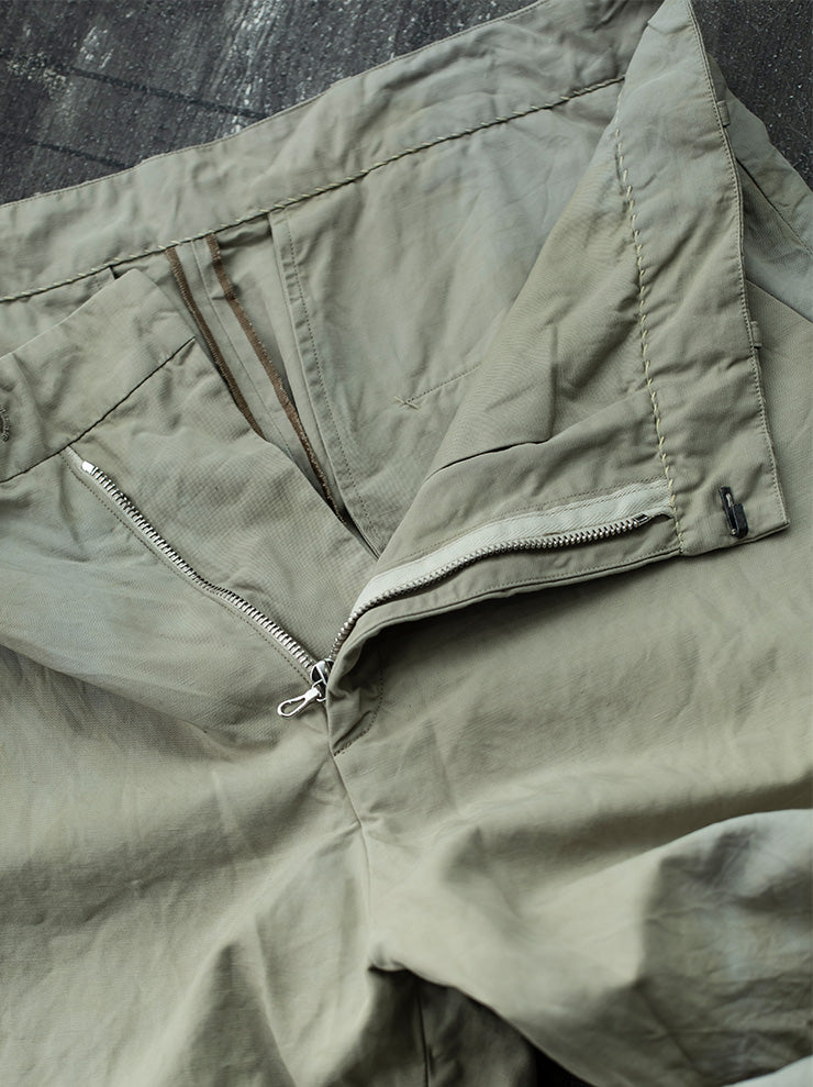 ATELIER SUPPAN<br> MENS Cotton Trousers / GRAY BEIGE TYE AND DYE