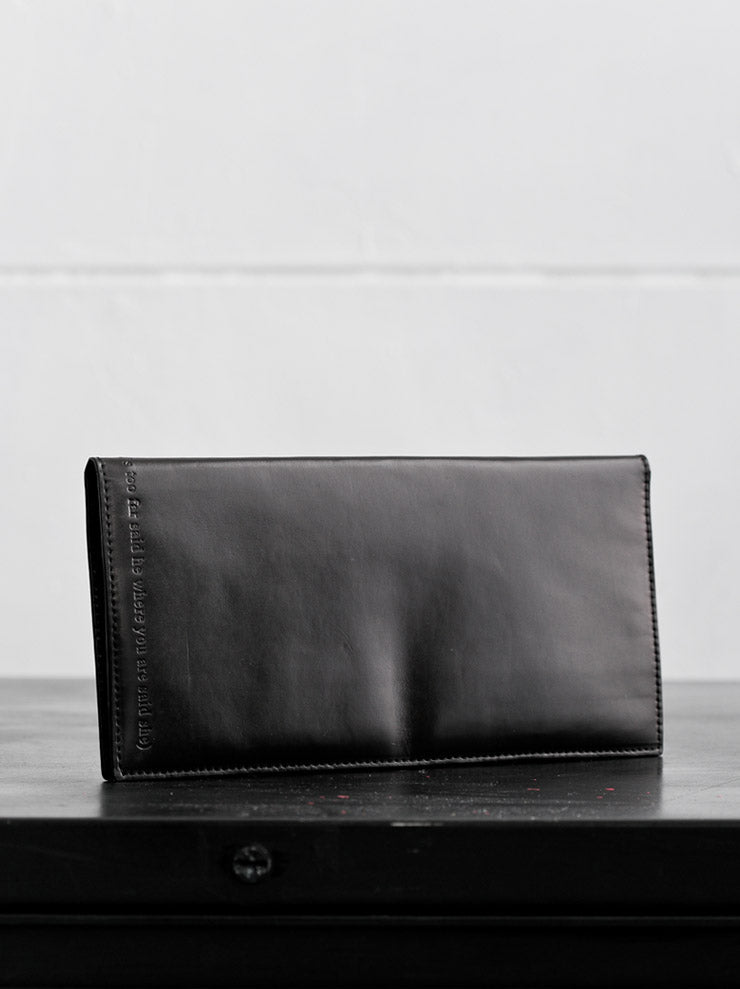 ANN DEMEULEMEESTER<br />WALLET RATIO BLACK + POEM