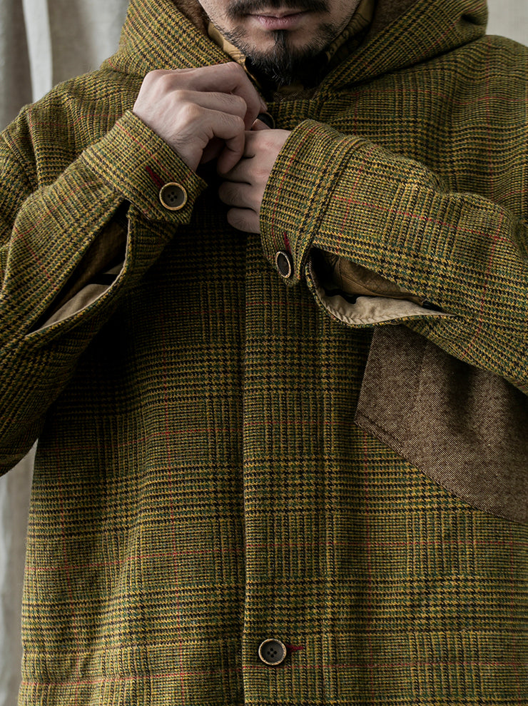UMA WANG<br> Switchable hood wool coat / MANGO & BROWN