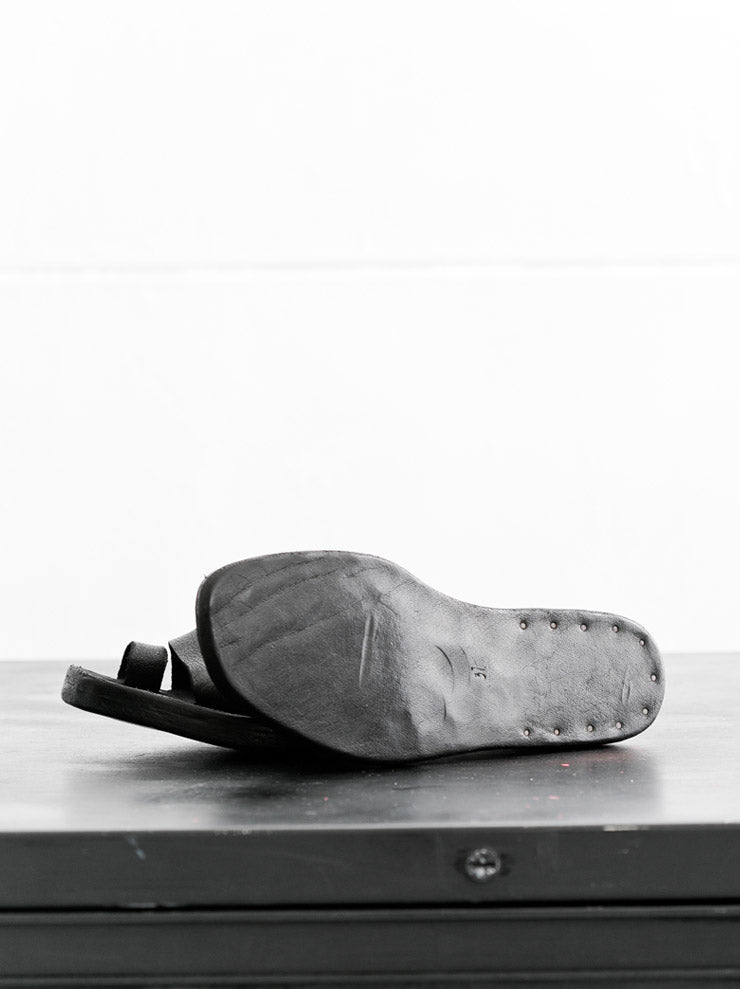 DIMISSIANOS&MILLER<br> Women's wedge sole thong sandals BUFFALO / BLACK