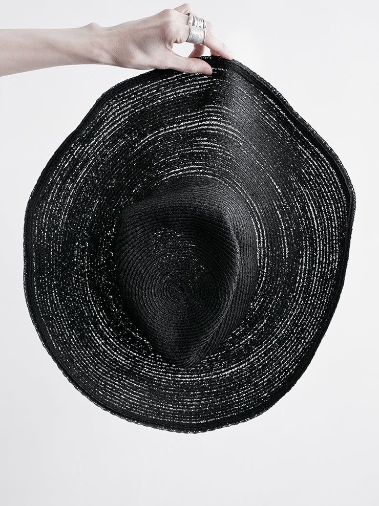 HORISAKI<br> SHMTT013 Sisal straw hat BLACK