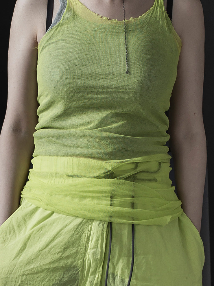 RUNDHOLZ DIP<br> WOMENS tulle tank top / SPRING