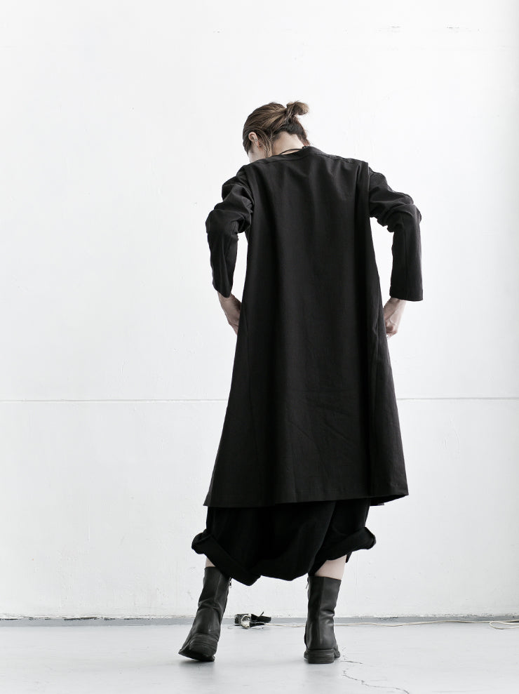 A DICIANNOVEVENTITRE <br>ウィメンズ コットンリネンストレッチドレス V01 / BLACK