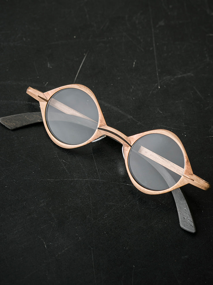 RIGARDS×DETAJ<br> Copper x solid wood sunglasses RED PATINA / RG0825DT