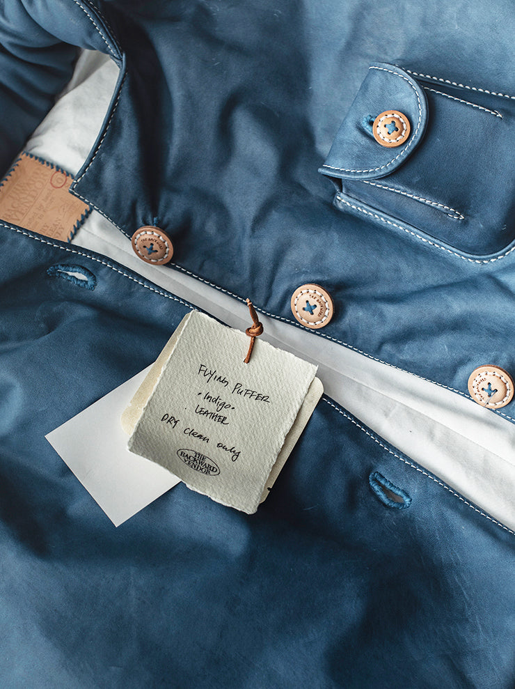 THE BACKWARD VENDOR<br> UNISEX Flying Short Jacket / INDIGO